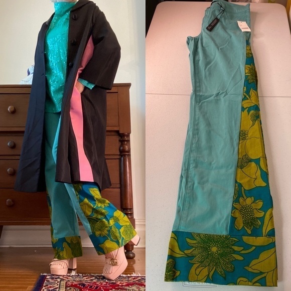 Reworked Vintage Fabric Designer Denim Flares - Picture 1 of 6